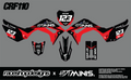 HDTMINIS HONDA RED/BLACK GRAPHICS KIT